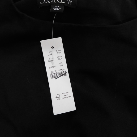 NWT!! J. CREW Black Drop-Waist Mixy Dress Tank Midi Dropwaist Medium Tall MT - Picture 12 of 15